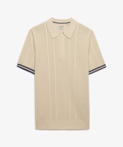 Superdry Knitted Texture S/S Polo Oatmeal Beige