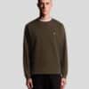 Lyle & Scott Cotton Crew Neck Sweatshirt Olive