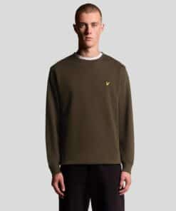 Lyle & Scott Cotton Crew Neck Sweatshirt Olive