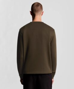 Lyle & Scott Cotton Crew Neck Sweatshirt Olive