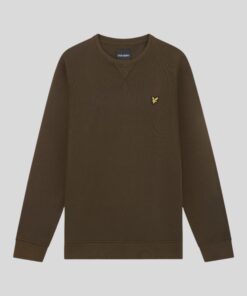 Lyle & Scott Cotton Crew Neck Sweatshirt Olive
