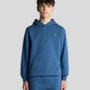 Lyle & Scott Junior Loopback Cotton Hoodie Dark Cornflower