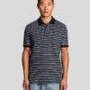 Lyle & Scott Pique Breton Polo Shirt Dark Navy White