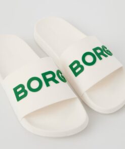 Björn Borg Unisex Knox Slides White Green