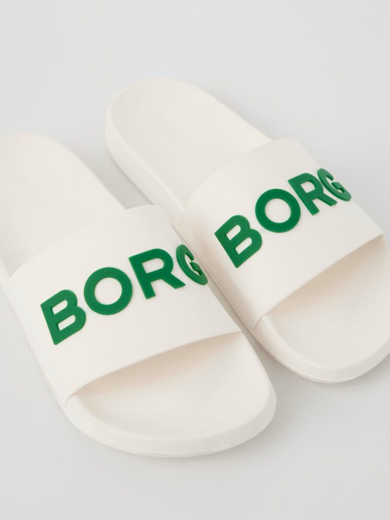 Björn Borg Unisex Knox Slides White Green
