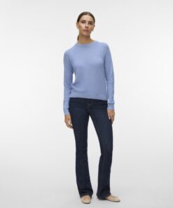 Vero Moda VMNewlex Pointelle Pullover Brunnera Blue