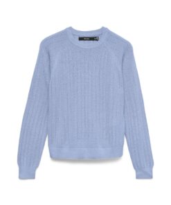Vero Moda VMNewlex Pointelle Pullover Brunnera Blue