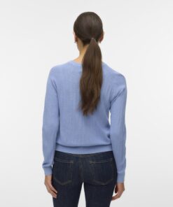 Vero Moda VMNewlex Pointelle Pullover Brunnera Blue