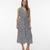Vero Moda VMJosie V-Neck 7/8 Dress Birch