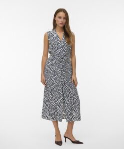 Vero Moda VMJosie V-Neck 7/8 Dress Birch