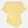 Vero Moda Boatneck Short Top Yellow Pale Banana
