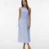 Vero Moda VMLeya 7/8 Stripe Smock Dress Brunnera Blue