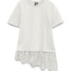 Vero Moda VMBrit O-Neck Lace T-Shirt Snow White