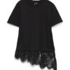 Vero Moda WMBrit O-Neck Lace T-Shirt Black