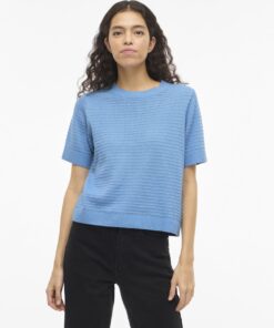 Vila VILollo O-Neck Detail Knit Top All Aboard
