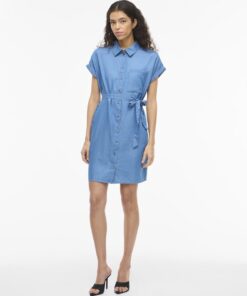 Vila VINori Shirt Dress Medium Blue Denim