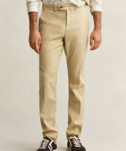 Gant Slim Cotton Linen Chinos Oat Beige