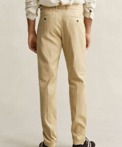 Gant Slim Cotton Linen Chinos Oat Beige