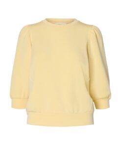 Selected Homme SLWTenny 3/4 Sweat Top Italian Straw