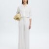 Selected Femme SLWViva Gulia Long Sun Pant Snow White