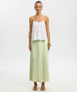 Selected Femme SLFMillie Ankle Plisse Skirt Lint