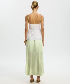 Selected Femme SLFMillie Ankle Plisse Skirt Lint