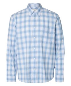Selected Homme SLHRegbob Check Ls Shirt Cashmere Blue