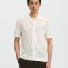 Selected Homme SLHShane Open Struc Polo Cardigan Egret