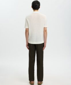 Selected Homme SLHShane Open Struc Polo Cardigan Egret