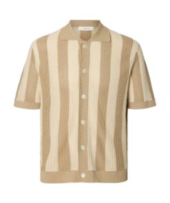 Selected Homme SLHShane Open Struc Polo Cardigan Birch