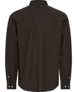 Only & Sons ONSCaiden Life Solid Linen Bleng Shirt Coffee Bean