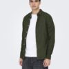 Only & Sons ONSCaiden Life Solid Linen Bleng Shirt Kambaba