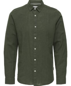 Only & Sons ONSCaiden Life Solid Linen Bleng Shirt Kambaba
