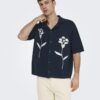 Only & Sons ONSSonny SS Shirt Knit Naval Academy