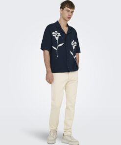 Only & Sons ONSSonny SS Shirt Knit Naval Academy