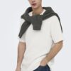 Only & Sons ONSLazio Life Plisse Tee Cloud Dancer