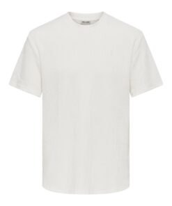 Only & Sons ONSLazio Life Plisse Tee Cloud Dancer