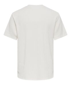 Only & Sons ONSLazio Life Plisse Tee Cloud Dancer
