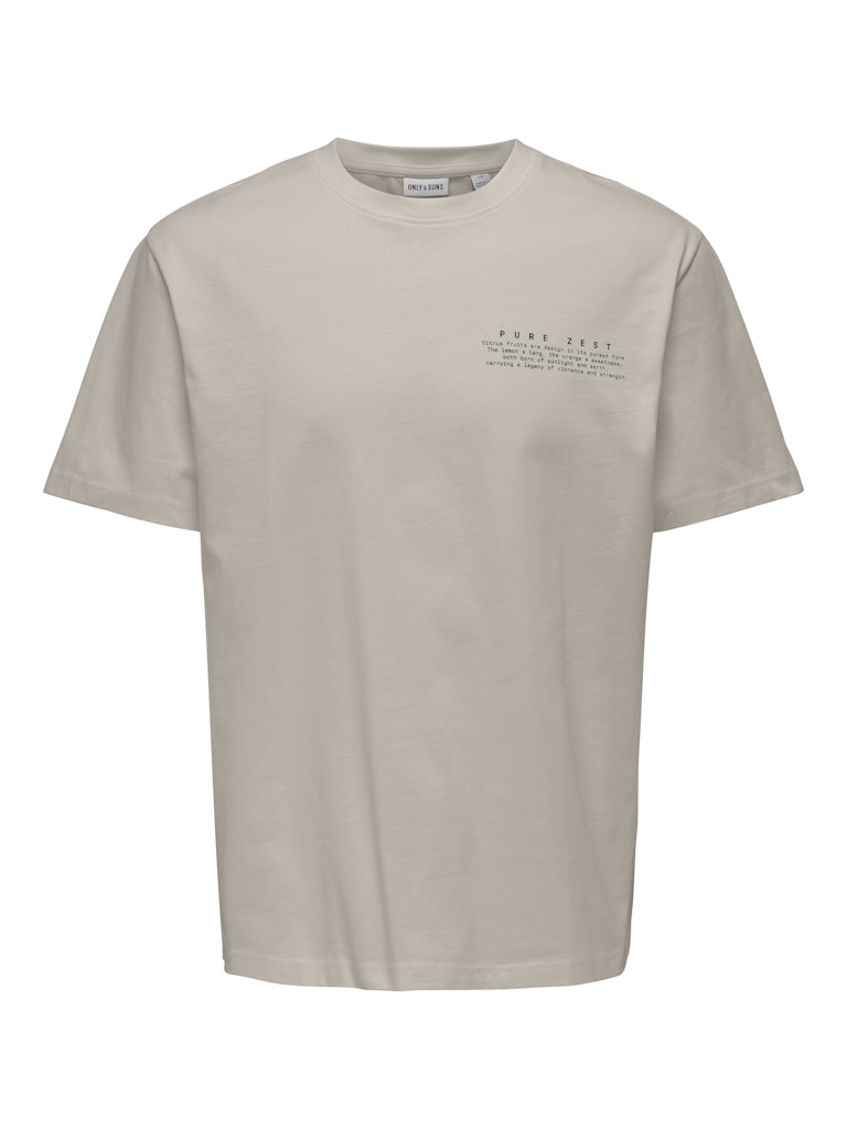 Only & Sons ONSFred Life Print Tee Silver Lining