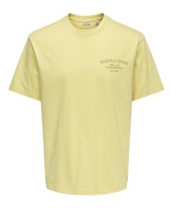 Only & Sons ONSFred Life Print Tee Sunlight
