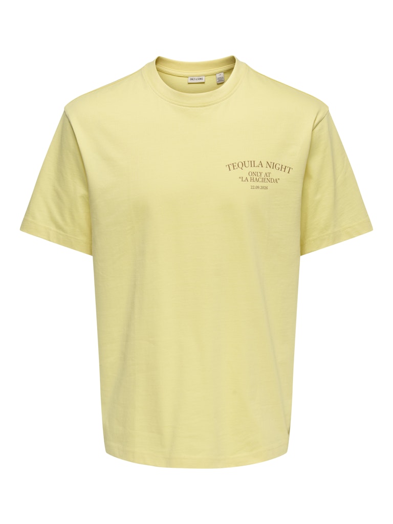 Only & Sons ONSFred Life Print Tee Sunlight