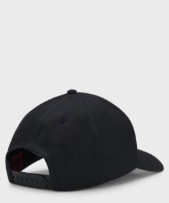 Hugo Jude Cotton Twill Cap with Logo Black