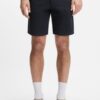 Boss Slim Fit Chino Shorts in Printed Stretch Cotton Dark Blue