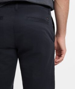 Boss Slim Fit Chino Shorts in Printed Stretch Cotton Dark Blue