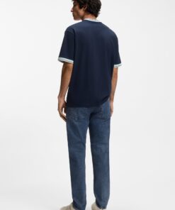 Boss Maine Regular Fit Jeans in Blue Comfort Stretch Denim Dark Blue