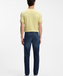 Boss Maine Regular Fit Jeans in Blue Soft Motion Denim Dark Blue