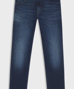 Boss Maine Regular Fit Jeans in Blue Soft Motion Denim Dark Blue