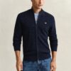 Gant Micro Textured Cotton Zip Cardigan