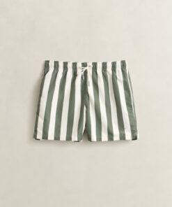 Gant Block Striped Swim Shorts Dry Herb green