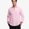 Superdry Riviera L/s Linen Shirt City Pink Chambray